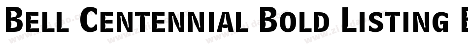 Bell Centennial Bold Listing BT字体转换